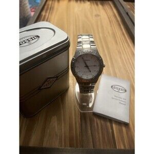Fossil Blue White Dial 100 Meter Diver Style Quartz Watch AM-3993